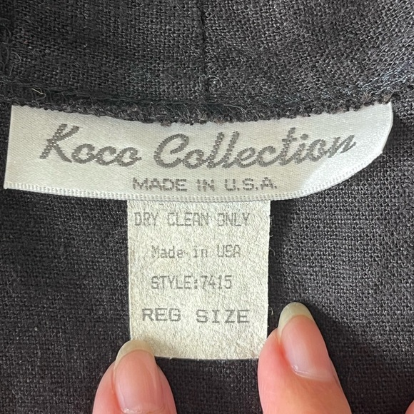 Vintage Koco Collection African Tribal Linen Open Front Longline Duster XL/XXL - Picture 10 of 14